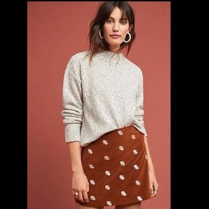 ANTHRO RACHEL ANTONOFF EMBROIDERED MINI SKIRT